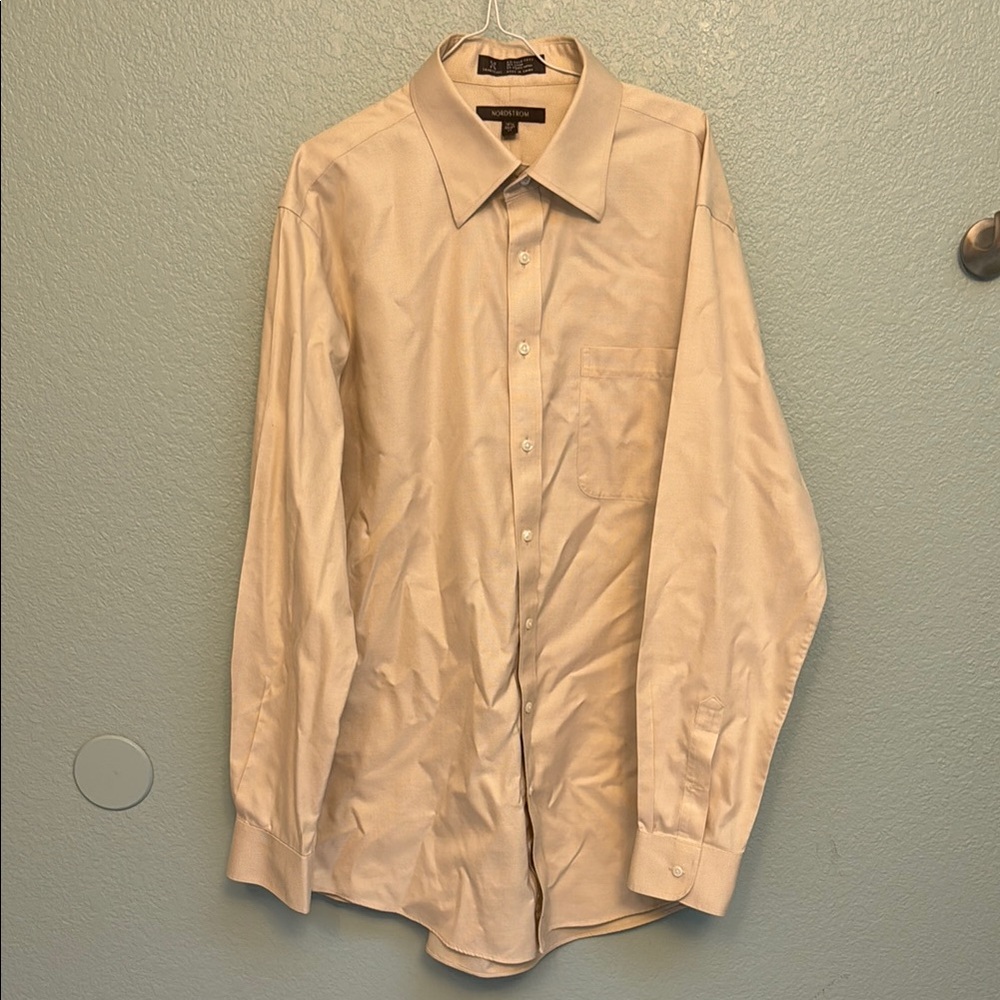 Men's Cream Dress Shirt 16.5 34/35 trim fit